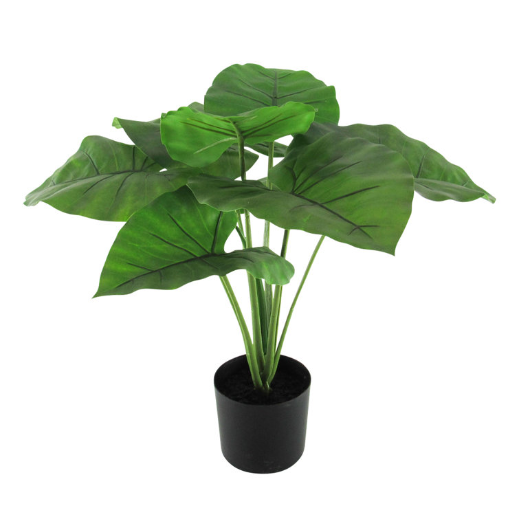 Primrue 19" Artificial Split Leaf Philodendron Monstera Plant in Pot